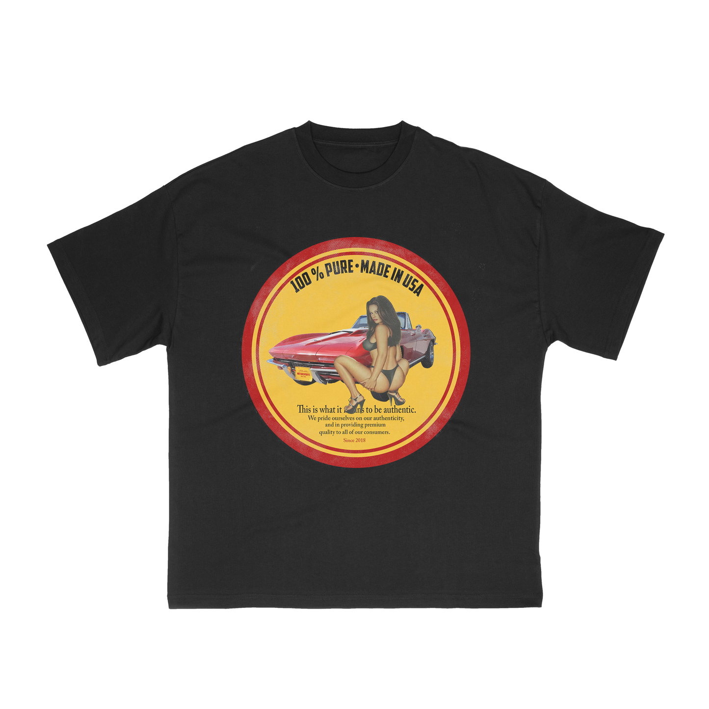 VINTAGE MOTORSPORT T-SHIRT - BLACK