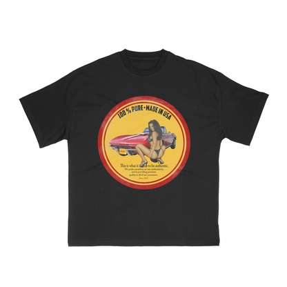 VINTAGE MOTORSPORT T-SHIRT - BLACK