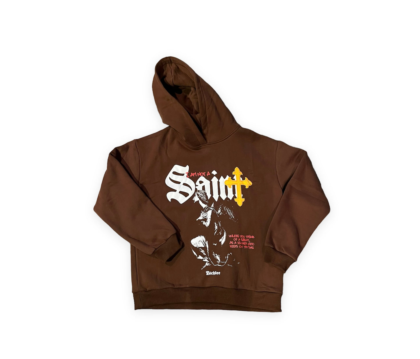 SAINT PULLOVER HOODIE- BROWN